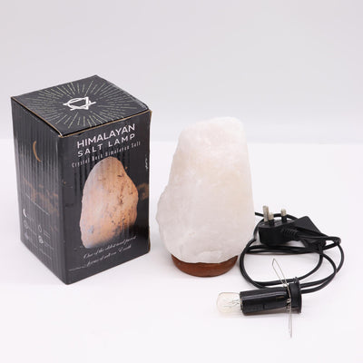 Himalayan Salt Lamp On Wooden Base 2-3kg With UK Plug.