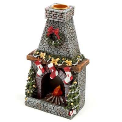 Christmas Fireplace Backflow Cone Incense Holder.