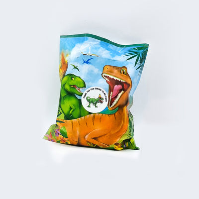 Colourful Pre Filled Dinosaur Loot Bags With Toys And Candy For Children. Party Favours.