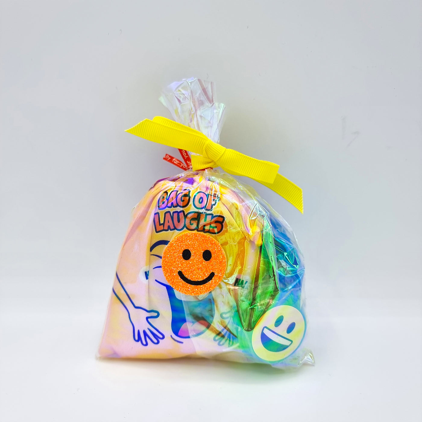 Unisex Children Pre Filled Birthday Smiley Laughing Party Bags With Toys And Sweets.