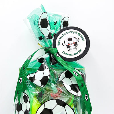 Pre Filled Football Party Goody Bags For Boys And Girls With Sweets And Football Toys.