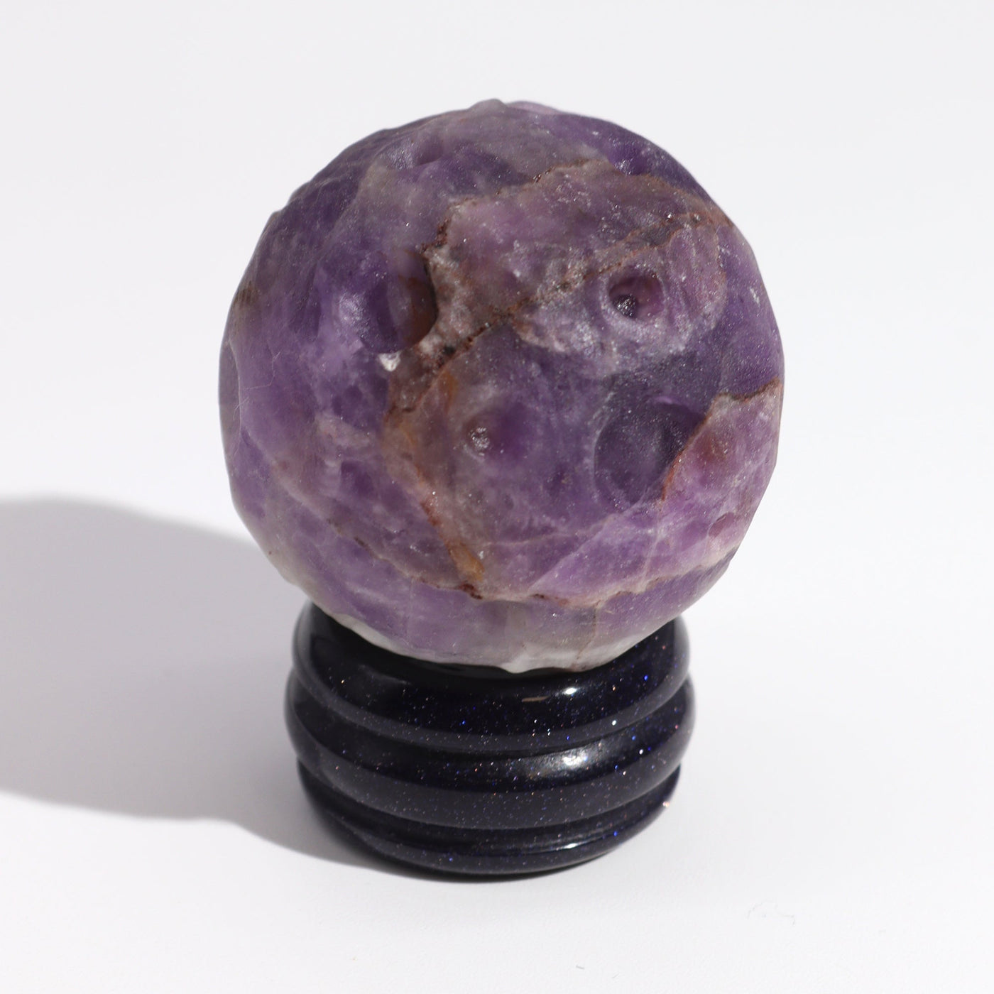 Amethyst Jupiter Planet Ornament Decoration On A Sola Stand.