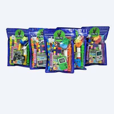 Pre Filled Mini Birthday Gamer Party Goody Bags With Toys And Sweets, Party Favours For Boys And Girls.