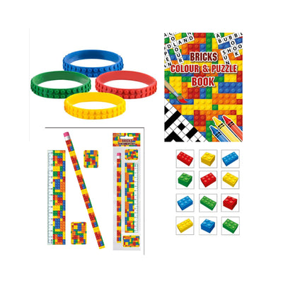 Pre Filled Birthday Building Blocks Puzzle Party Goody Bags