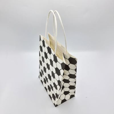 Set Of 6 Black And White Football Birthday Party Favours Bags.