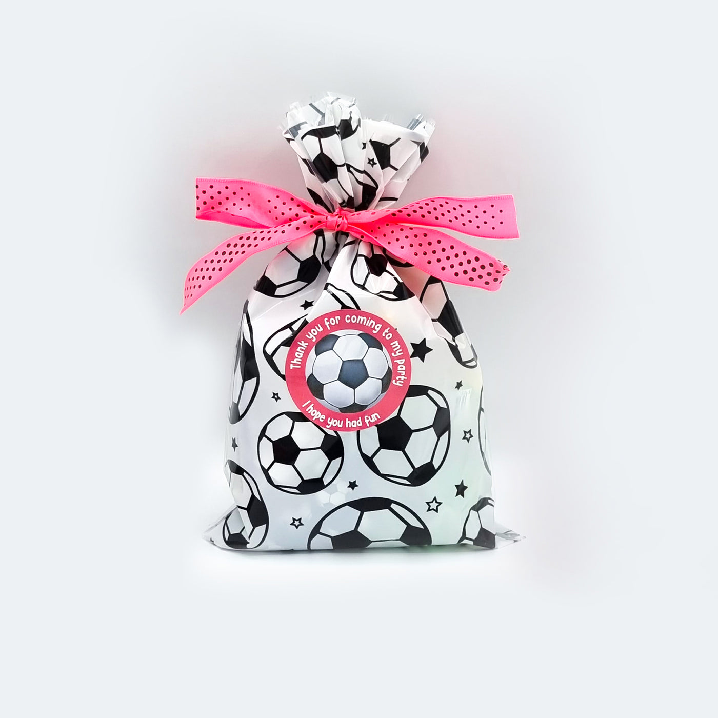 Pre Filled Girls Pink Football Birthday Party Goody Bags With Toys And Sweets, Favours, Gifts, Treat Bags.