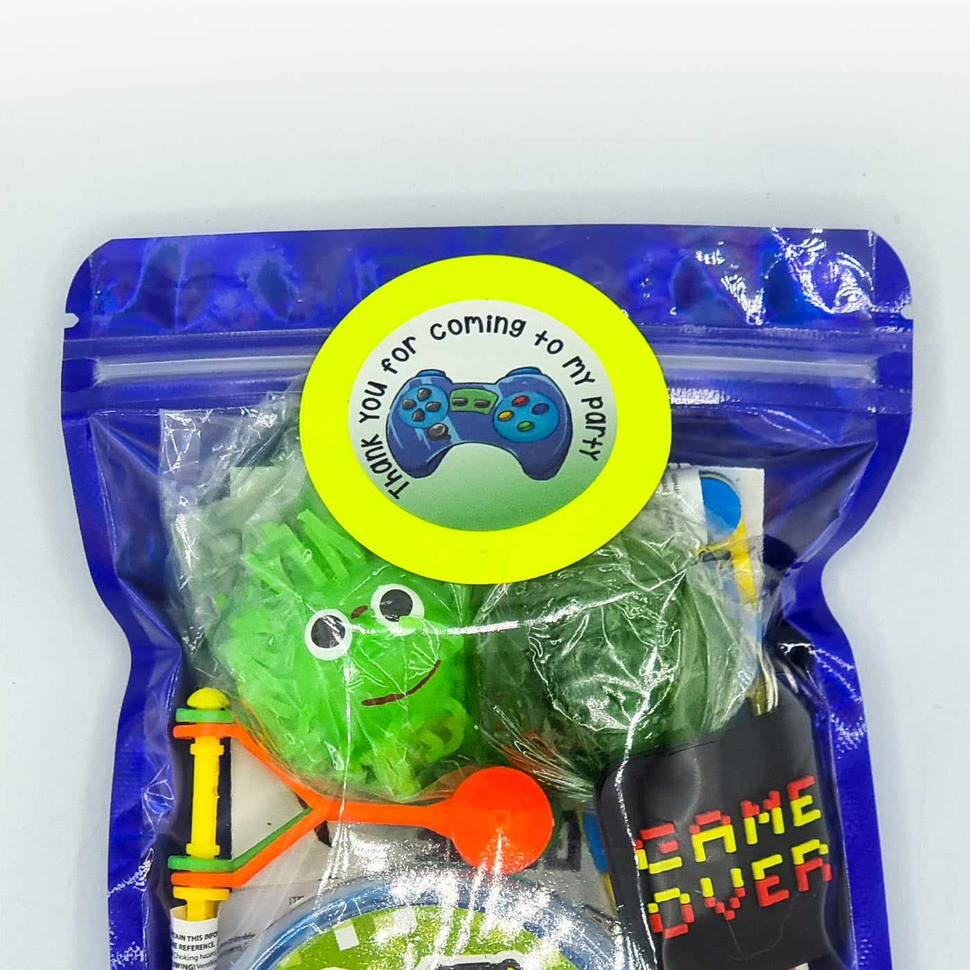 Boys Girls Neon Blue Pre Filled Birthday Gamer Party Goody Bags With Toys And Sweets, Favours, Gifts, Treats.