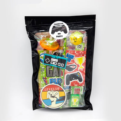 Pre Filled Children Birthday Gamer Party Goody Bags With Toys And Sweets, Party Favours Boys Girls.