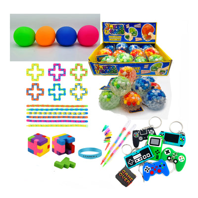 Children Pre Filled Birthday Gamer Party Goody Bags, Party Favours With Toys And Sweets.