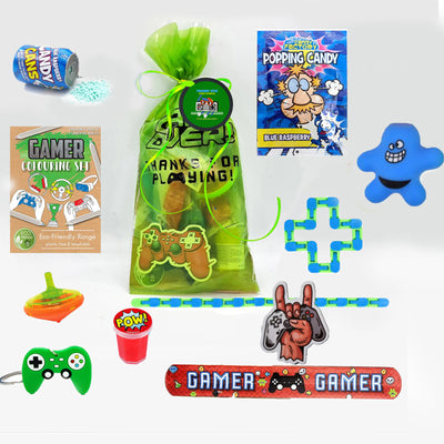 Ready Made Gamer Birthday Party Goody Bags With TRoys And Sweets. Party Favours For Boys And Girls.