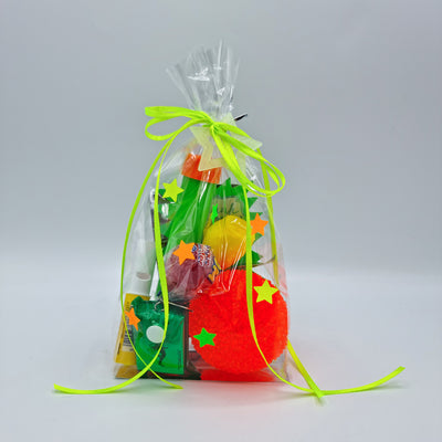 Boys Girls Pre Filled Neon Glow Party Goody Bags For Boys And Girl, Unisex Party Favours With Light Up Toys And Sweets For Boys And Girls.