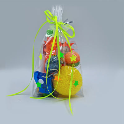 Boys Girls Ready Made Neon Glow Party Goody Bags For Boys And Girl, Unisex Party Favours With Light Up Toys And Sweets For Boys And Girls.