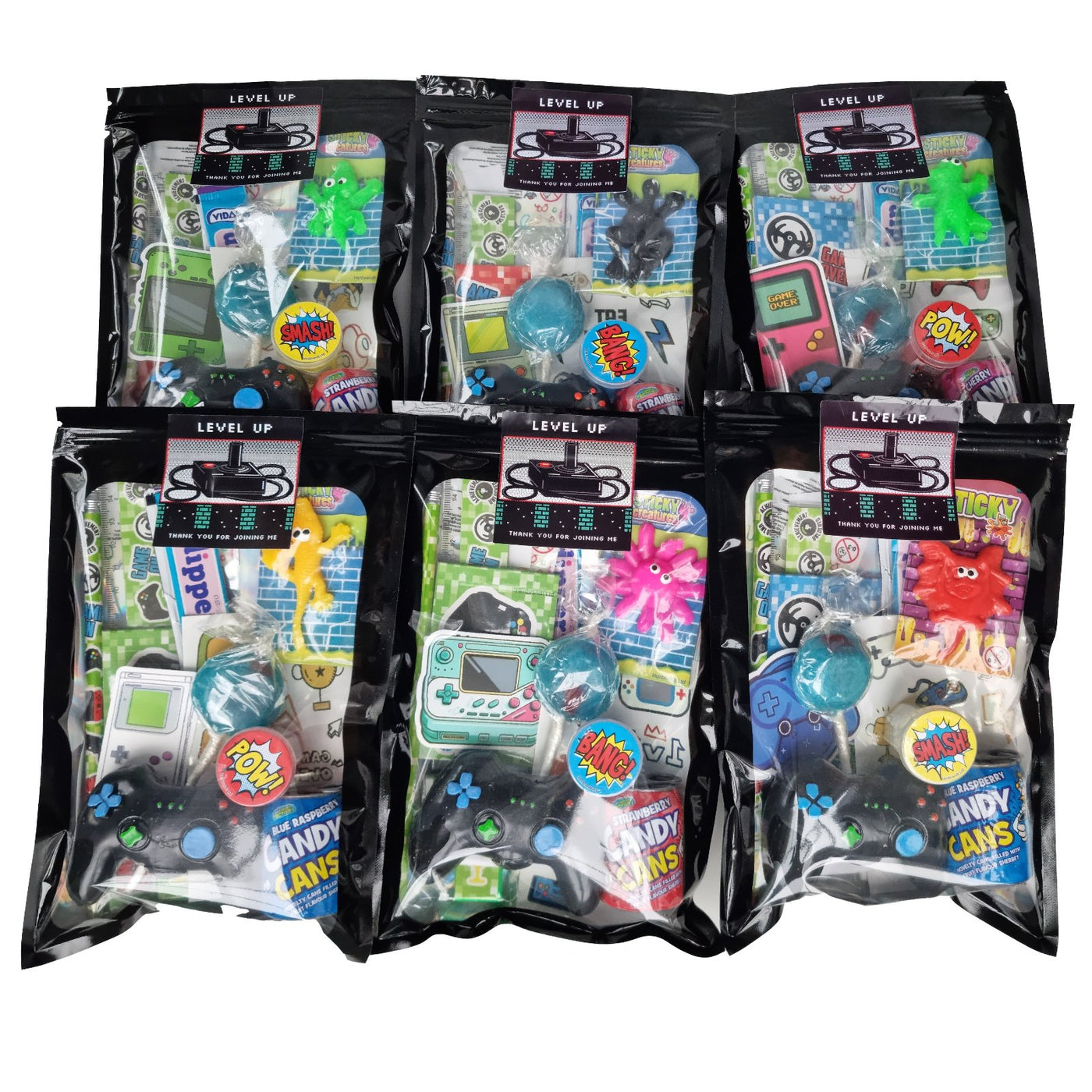 Pre Filled Older Boys, Girls Retro Gamer Birthday Party Goody Bag With Toys And Sweets, Favours Gifts.