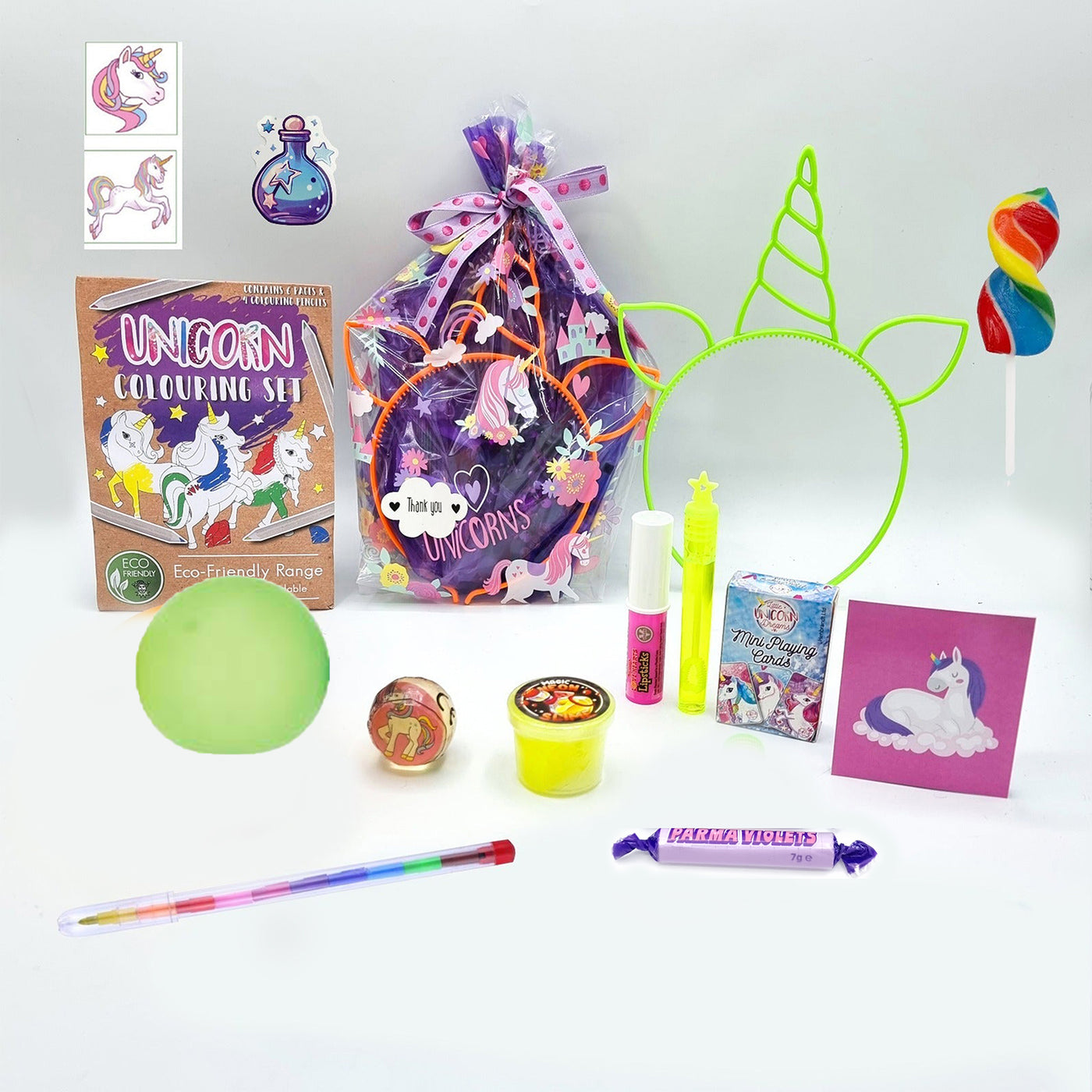 Pre Filled Birthday Unicorn Party Goody Bags With Toys And Sweets