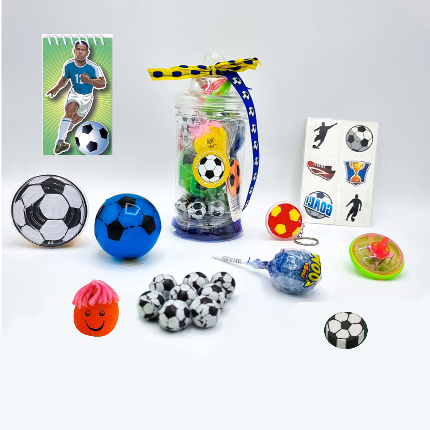 Pre Filled Football Birthday Party Gift Goody Jars