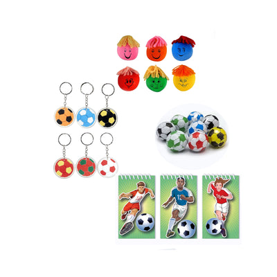 Pre Filled Birthday Football Party Goody Bags In Vintage Jars With Toys And Sweets, Sport Party Favours.