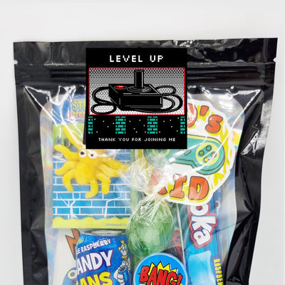 Pre Filled Older Boys, Girls Retro Gamer Birthday Party Goody Bag With Toys And Sweets, Favours Gifts.