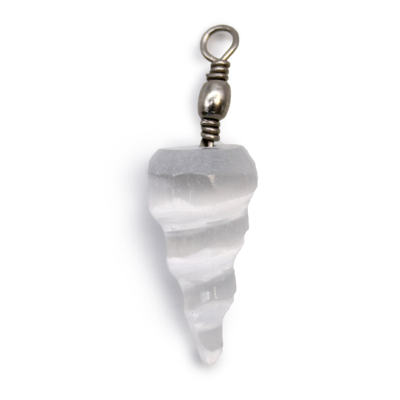 Selenite Spiral Pendant.