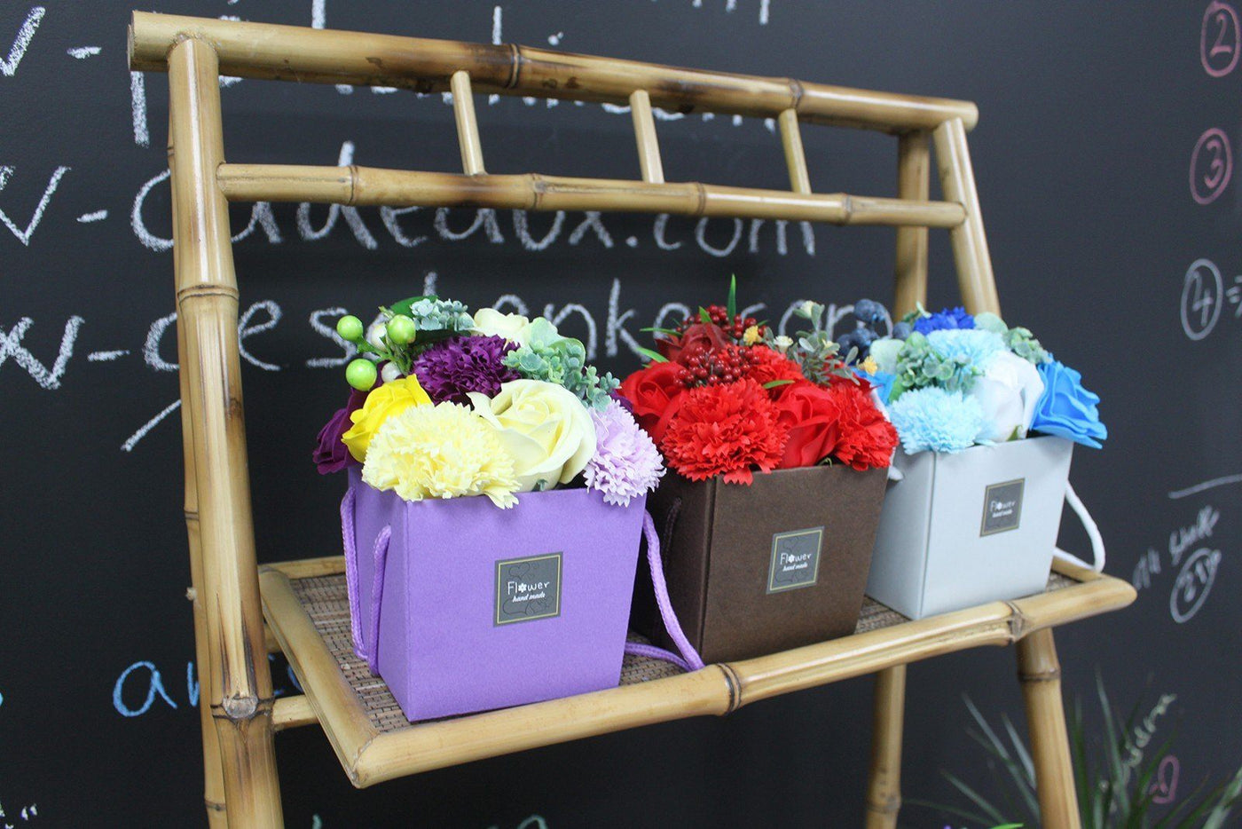 Soap Flower Bouquet - Red Rose & Carnation.