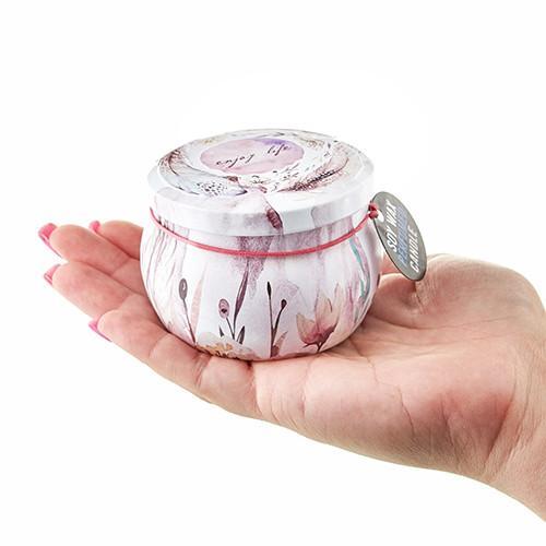 Romantic Garden Tea & Rose Perfumed Soy Wax Tin Gift Candle.