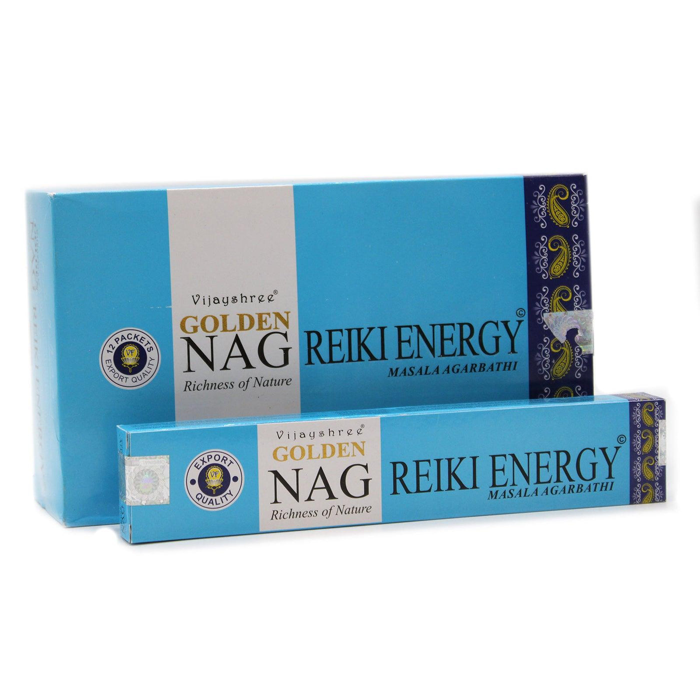 Golden Nag Champa Incense Sticks - Reiki Energy.