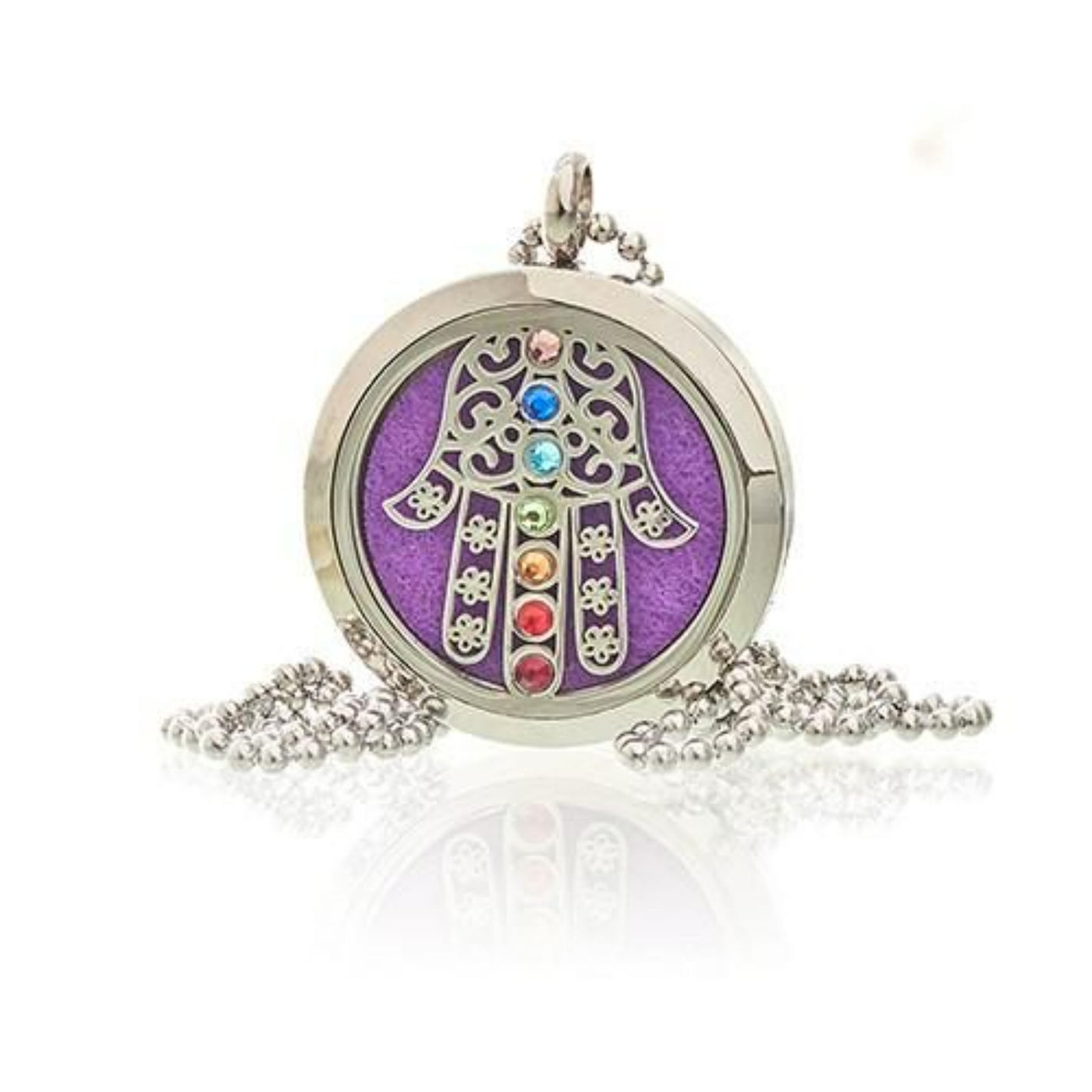 Aromatherapy Jewellery Necklace - Hamsa Chakra - 30mm.