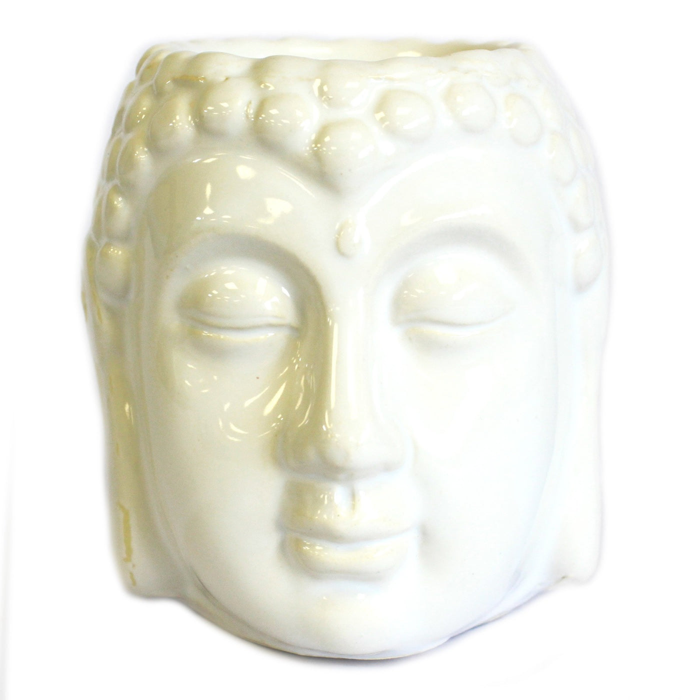 White Glazed Buddha Wax Melts And Oil Burner.