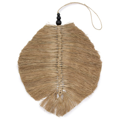 Natural Hanging Raffa Leaf Wall Art 35cm