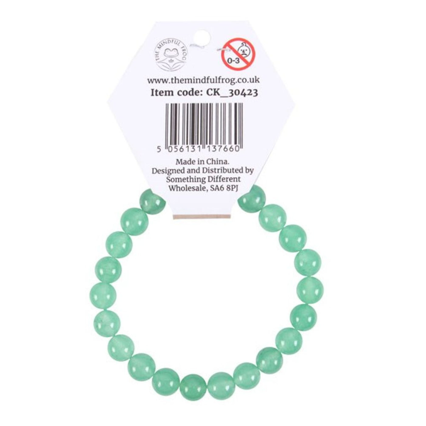 Unisex Heart Chakra Green Aventurine Gemstone Bracelet.