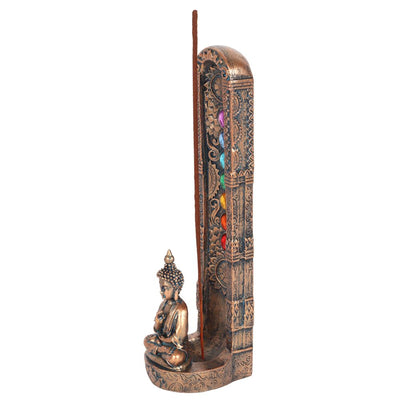 Antique Bonze Chakra And Buddha Incense Holder.