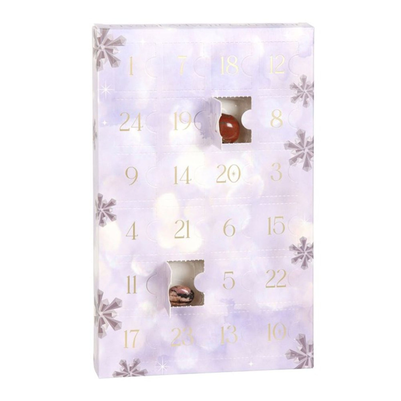 24 Gemstone Crystal Christmas Advent Calendar In Gift Box.