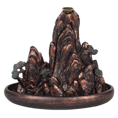 Bronze Effect Island Backflow Incense Cones Burner.