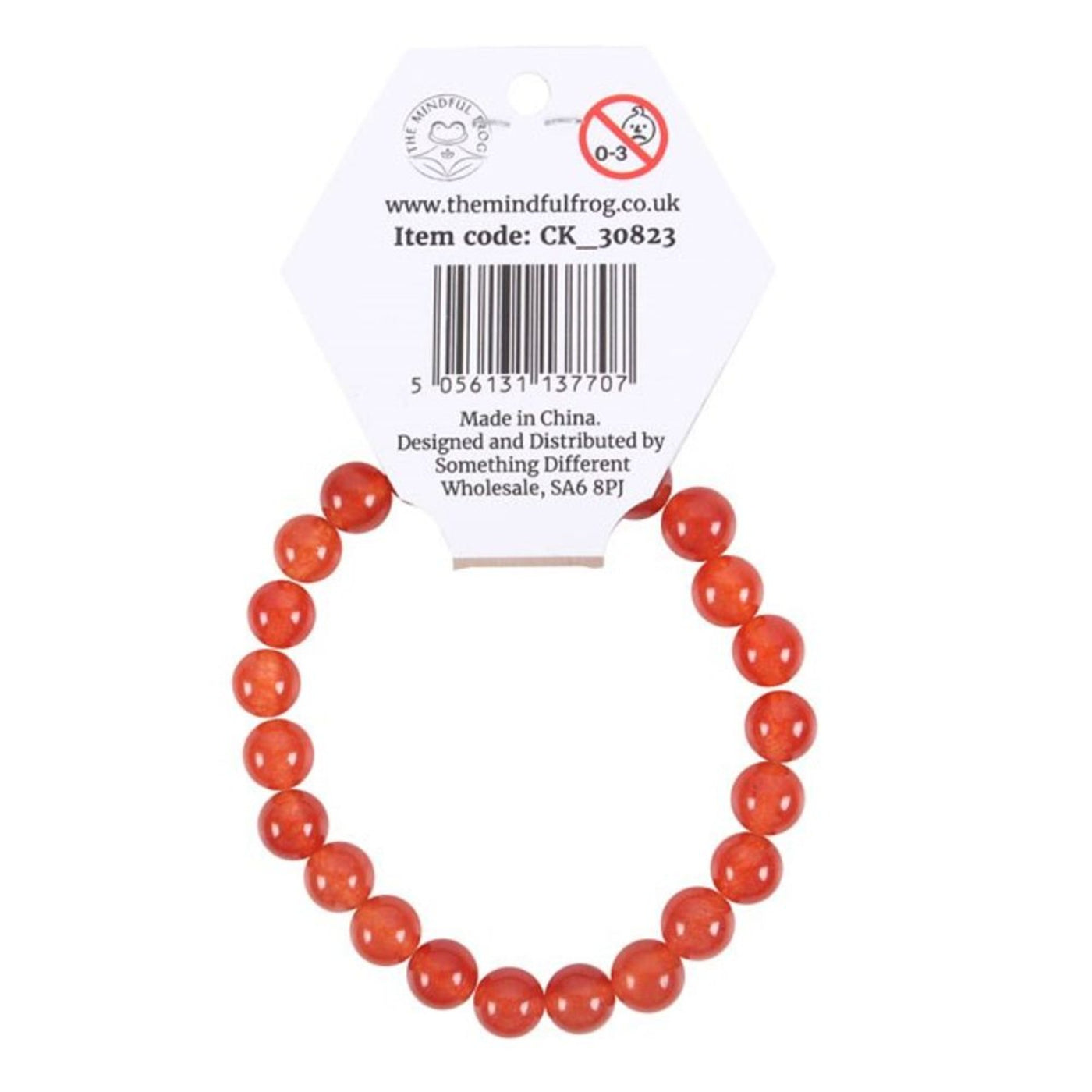 Sacral Chakra Carnelian Gemstone Energy Bracelet.