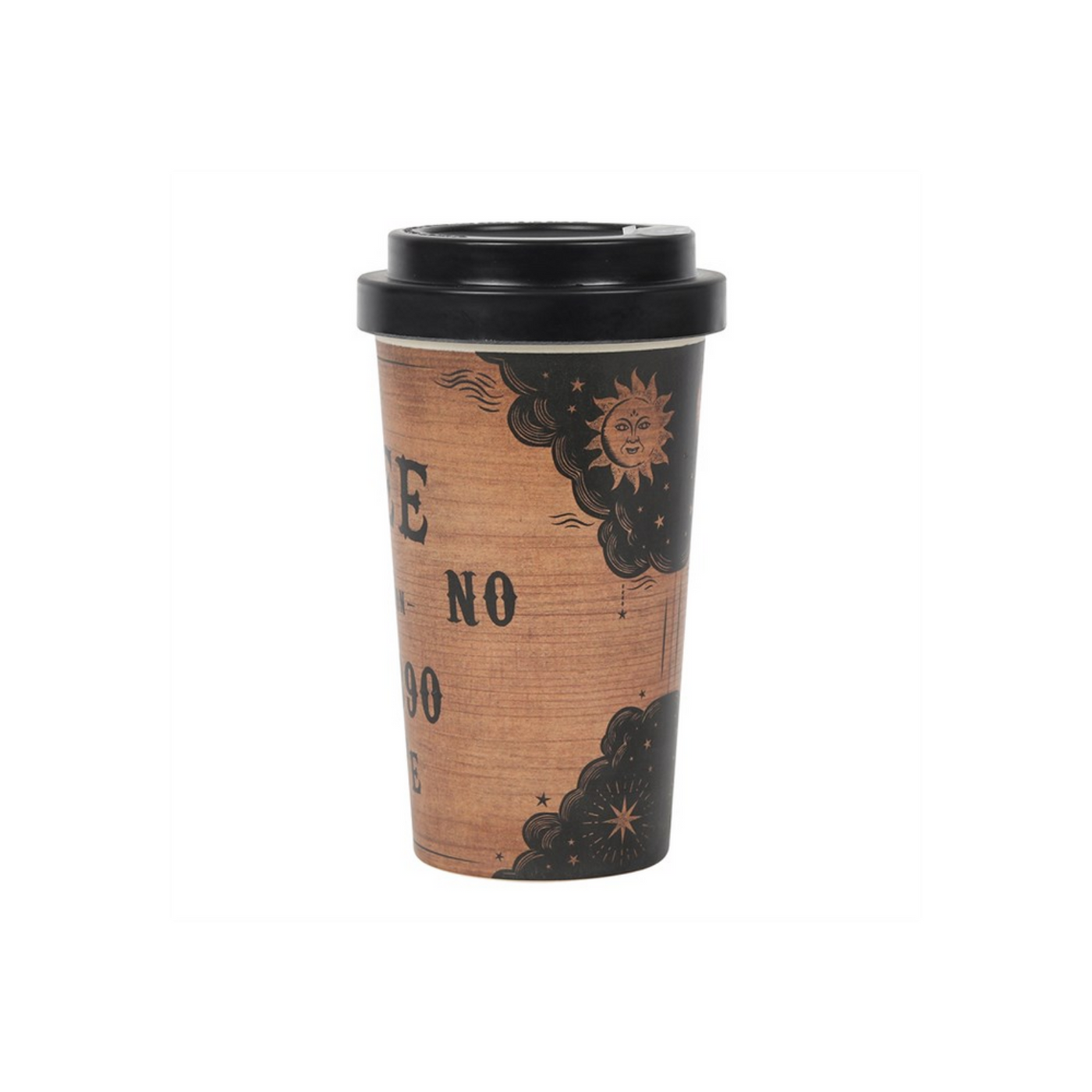 Classic Talking Board Bamboo Reusable Travel Mug.