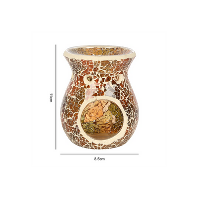 Small Brown Crackle Oil Burner