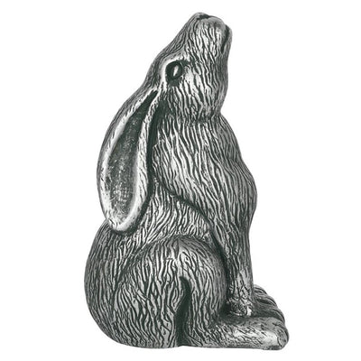 Silver Terracotta Moon Gazing Hare Garden Ornament