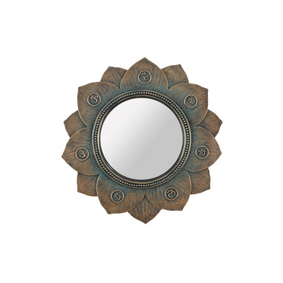 Bronze Lotus Flower Chakra Wall Mirror