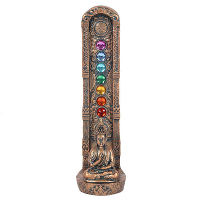 Antique Bonze Chakra And Buddha Incense Holder.